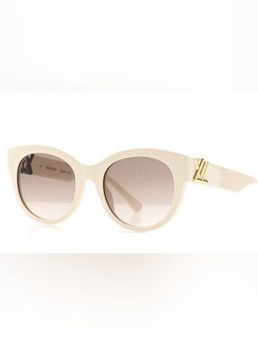 Louis Vuitton Women's Cream Round Sunglasses - Stylish UV Fashion Accessory